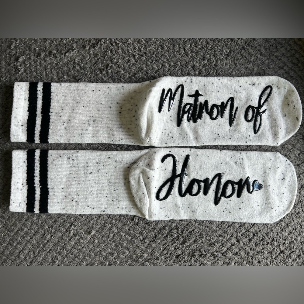 Brand New Matron on Honor Getting Ready Socks